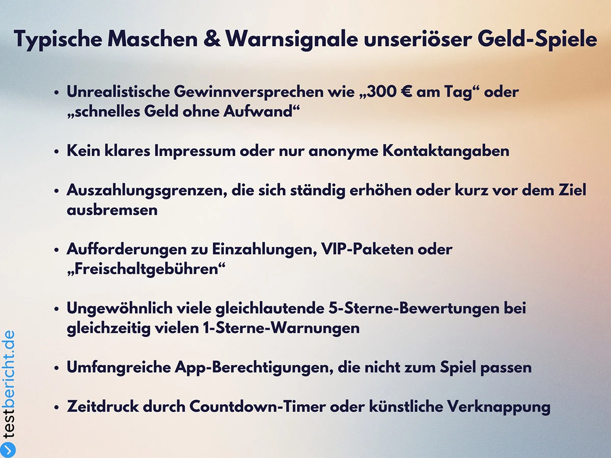 Maschen und Warnsignale