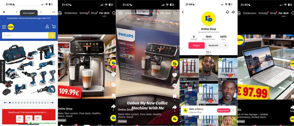 Vorsicht Fakeshop-Welle: „Lidl-Downsizing-Sale“ und Co. locken mit Marken-Schnäppchen